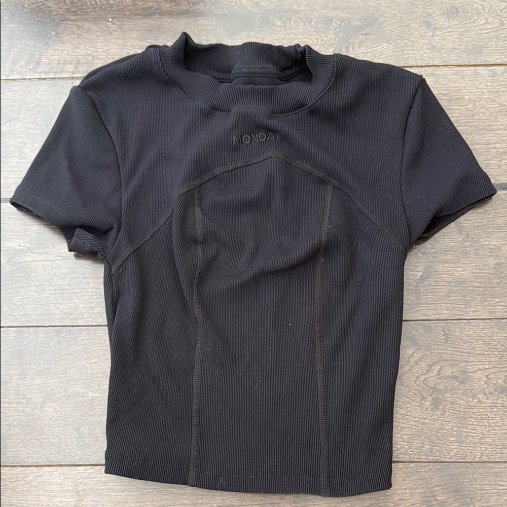 Monday Body Swimwear Black Short Sleeve Tee